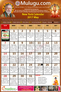 New York  (City in New York (NYC)
 Telugu Calendar 2017 May with Tithi, Nakshatram, Durmuhurtham Timings, Varjyam Timings and Rahukalam (Samayam's)Timings