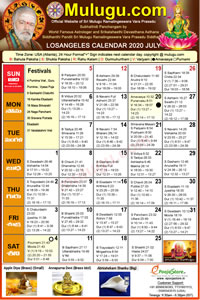 Detroit (City in Michigan) Telugu Calendar 2020 July with Tithi, Nakshatram, Durmuhurtham Timings, Varjyam Timings and Rahukalam (Samayam's)Timings