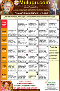 Detroit (City in Michigan) Telugu Calendar 2020 June with Tithi, Nakshatram, Durmuhurtham Timings, Varjyam Timings and Rahukalam (Samayam's)Timings