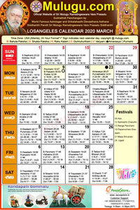 Detroit (City in Michigan) Telugu Calendar 2020 March with Tithi, Nakshatram, Durmuhurtham Timings, Varjyam Timings and Rahukalam (Samayam's)Timings