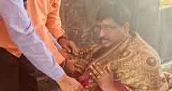 Brahmashri Someswara Sharma Siddhanti Garu  Conducted   Lakshmi Ganapathi Homam on the occasion of Lord Ayyappa Vishu Mahotsava @Domalapenta
